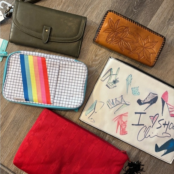 Handbags - Lot of Vintage wallets & makeup bags Christian  Soriano / Yoobi/Inlayed Leather